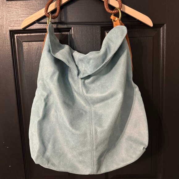 Genuine Brushed Leather Shoulder Bag - Picture 1 of 4